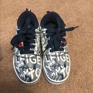 Tommy Hilfiger Kids' Graphic Navy and White Heely Sneakers